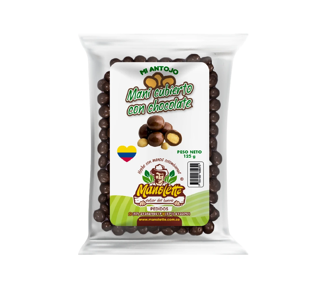 Maní Cubierto con Chocolate