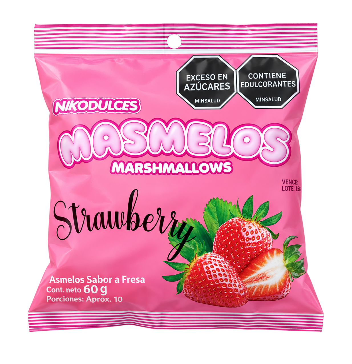 MASMELO STRAWBERRY  X60GR